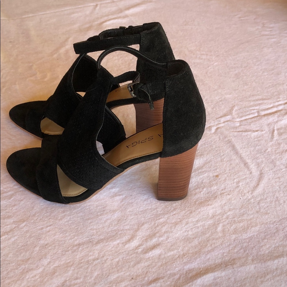 VIA SPIGA - Black Strappy Heeled Sandals - Picture 2 of 8